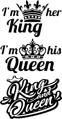 King  Queen Crown Temporary Tattoo Set  TattooIcon